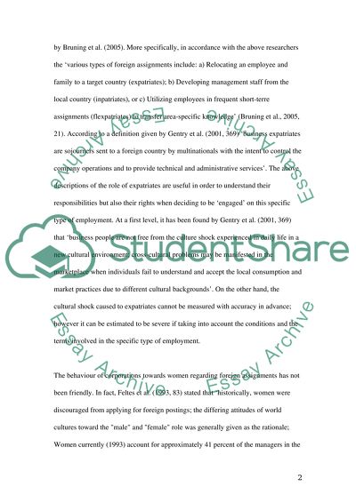 Use of Expatriates for Business Development