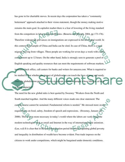 Examine the arguments for and against international labour standard