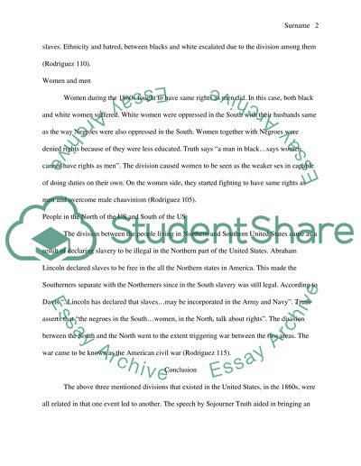 The Speech Aint I a Woman and the Speech by the President of the Southern Confederacy