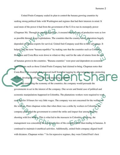 Bananas How the United Fruit Company Shaped The World