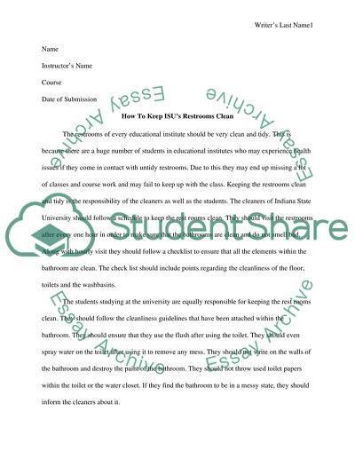 ISUs Restrooms and how to keep them clean