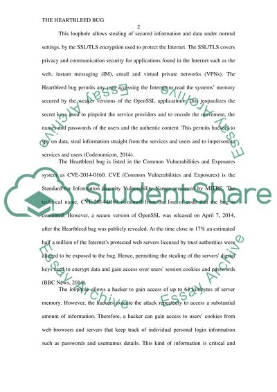 Network Security, the Heartbleed Bug