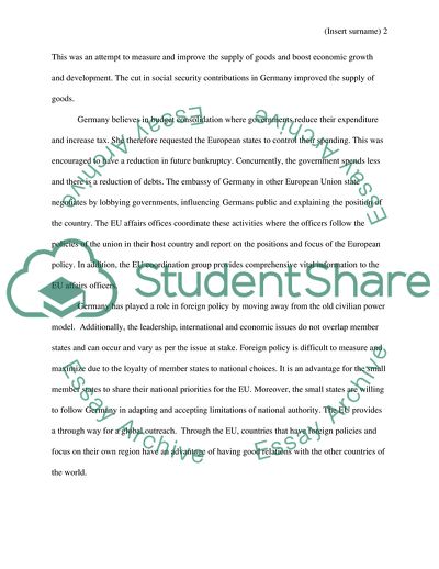 Germanys Role and Importance in Todays European Union