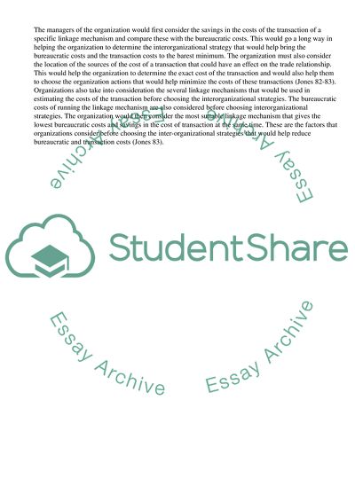 Organization Theory and Interorganizational Strategies