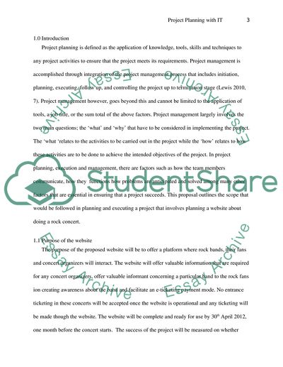 Project planning with IT