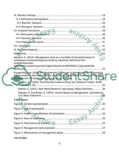 Management Style on the Employees Behavior in Education Sector in the Western Region