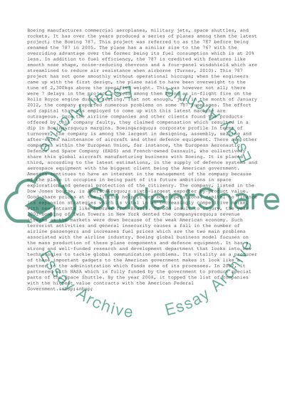 Outsourcing and Supply Chain Management at Boeing