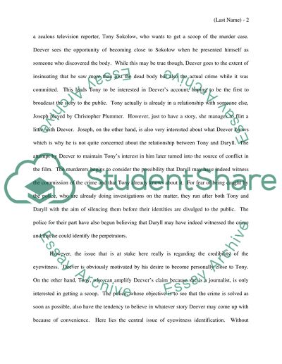 Eyewitness the movie and the issue of identification