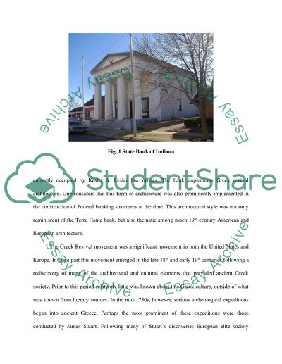 Architectural Styles: Terre Haute, Indiana Branch of the State Bank of Indiana