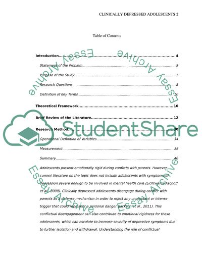 How Parent-Adolescent Conflicts Affect How Clinically Depressed Adolescents Disengage