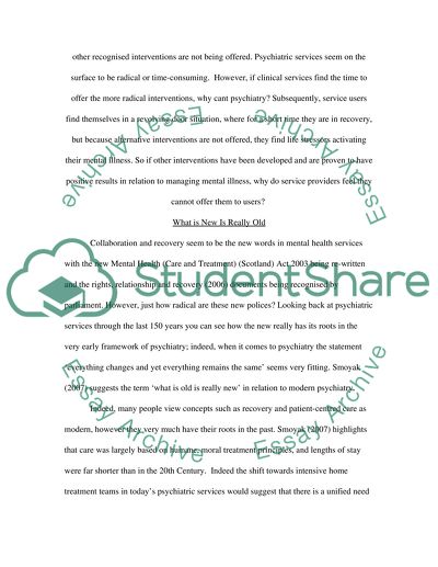 Issues in Acute Care: Mental Health