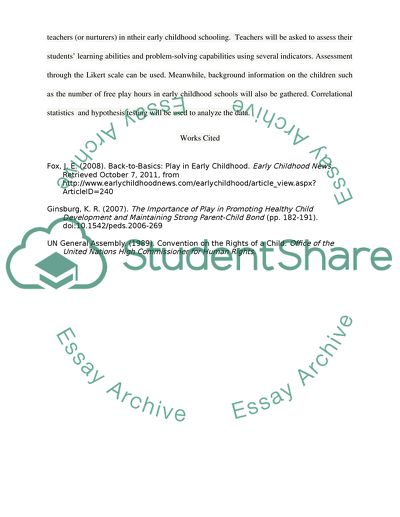 Vital Role of Play in Healthy Development of a Child