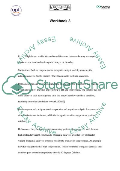 Chemical Reactions in Living Organisms: Enzymes