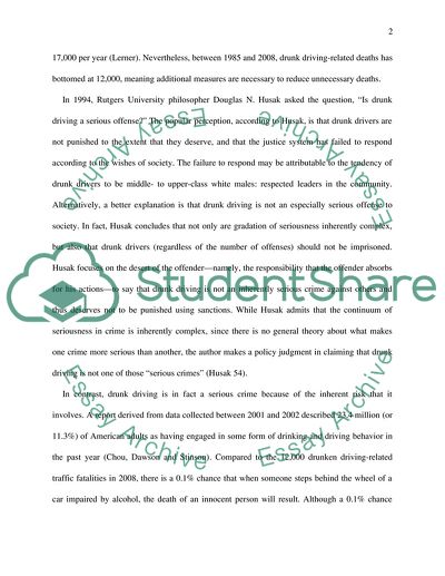 Drunk Drivers Penalty