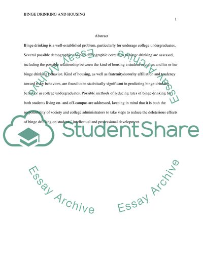 The Comparisons of Binge Drinking Among Underage College Students