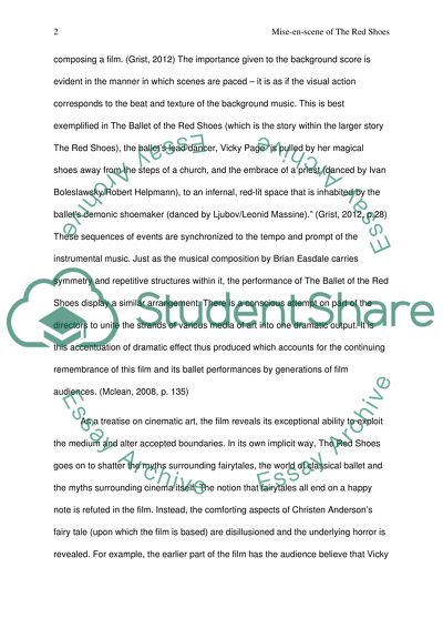 Film Analyse, Analyse Mise-en-scene, in The Red Shoes (1948 film)and do Ten shots analyse of it