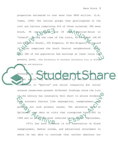 Race Riots From a Sociological Perspective