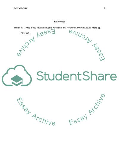 Body Ritual among the Nacirema