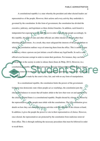 essay constitutional republic