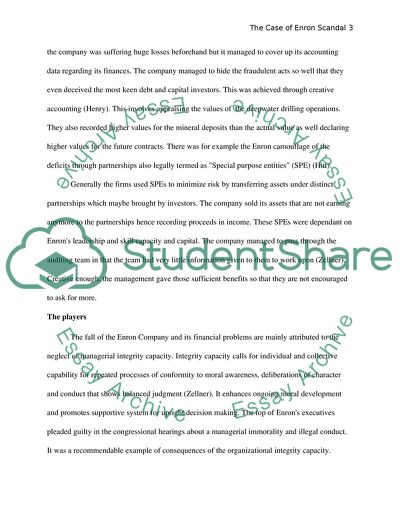 Analysis of the Case of Enron Scandal