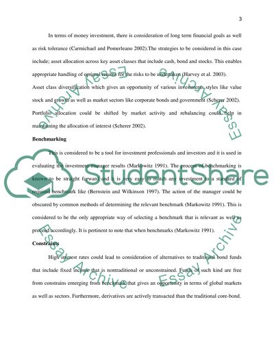Investment Fund Objectives