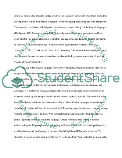 The Utilization of the English Language in the Philippines