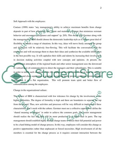 Change Management Plan for IBM