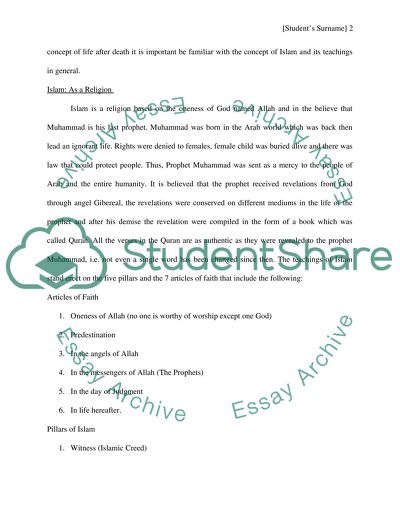 Life after Death: A Concept of Islam