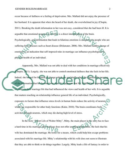 Gender Roles and Marriage