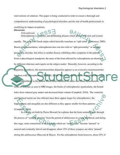 Analyzing Psychological Disorders