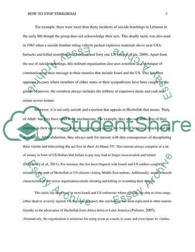 Outline a plan to stop a planned terrorist incident conducted by Hezbollah