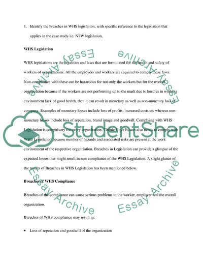 Risks Assessment of Work Environment of Titanic Cove Resort