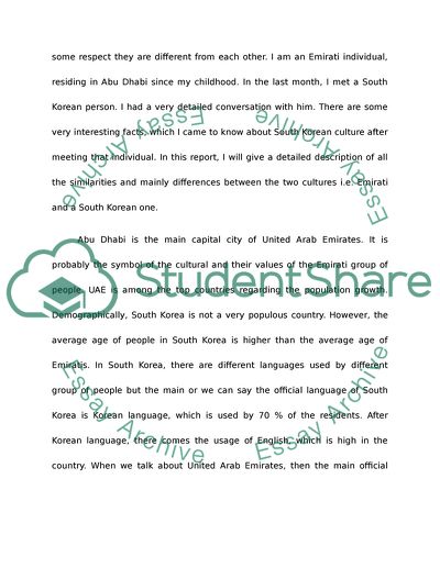 Difference between cultures