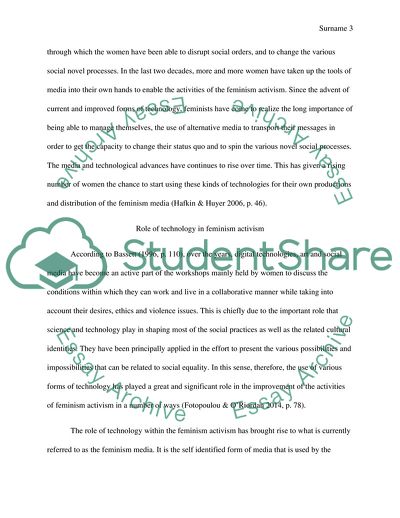 The Role that Technology Can Play in Terms of Feminism Activism