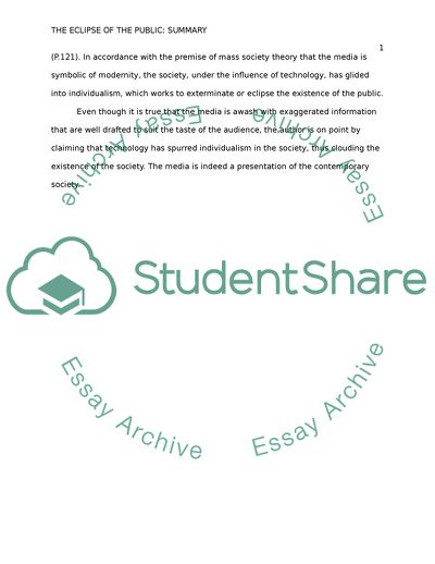 The Eclipse of the Public by Dewey