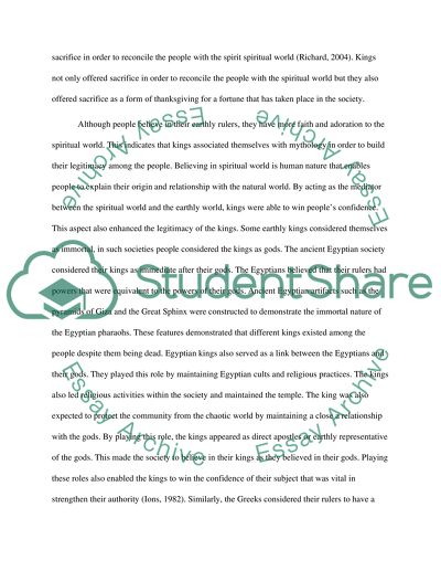 Relationship between mythology and earthly authority