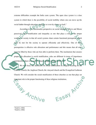 The Social Stratification of Religious Organizations in the United States
