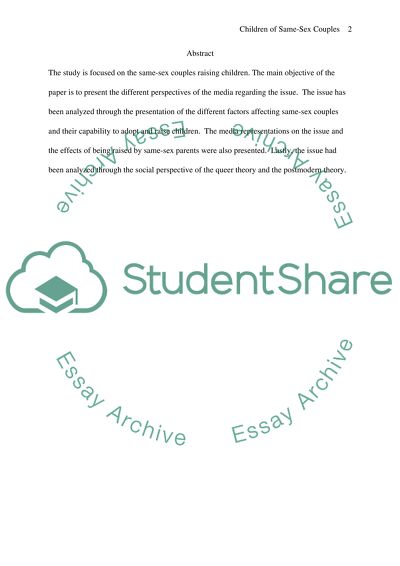 The Same Sex Couples Raising Children