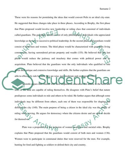 Similarities and Differences between Aristotles and Platos Ideal City State