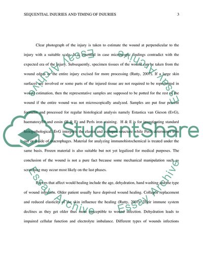 Sequential Injuries and Timing of Injuries