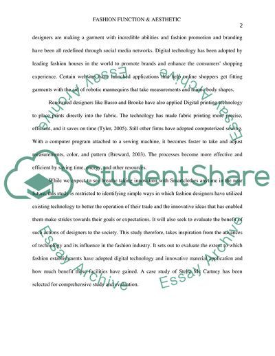 Fashion Function & Aesthetic