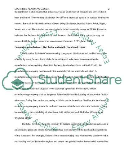 Logistics Planning Case