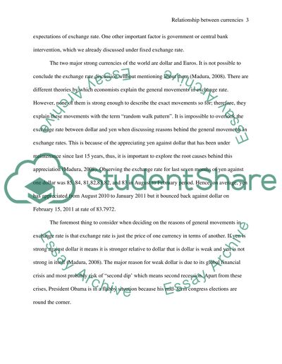 Relationship between two currenies