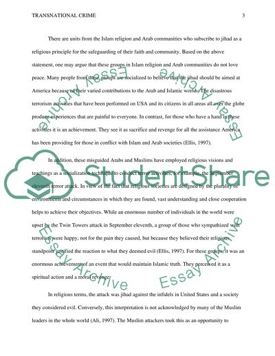 Transnational Crime: America and Muslim and Arab Nations