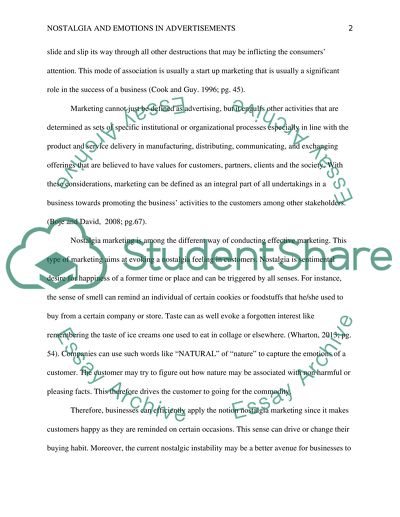 Nostalgia and Emotions in Advertisements