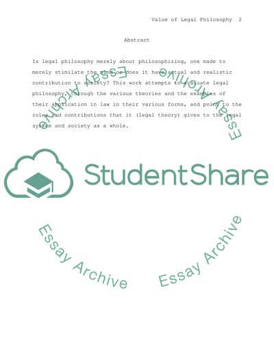 Abstraction and Practicality in Legal Philosophy