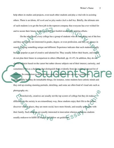 Discussing Major Types of College Students