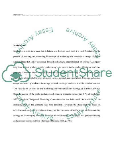 An Overview of Marketing Strategies of British Airways