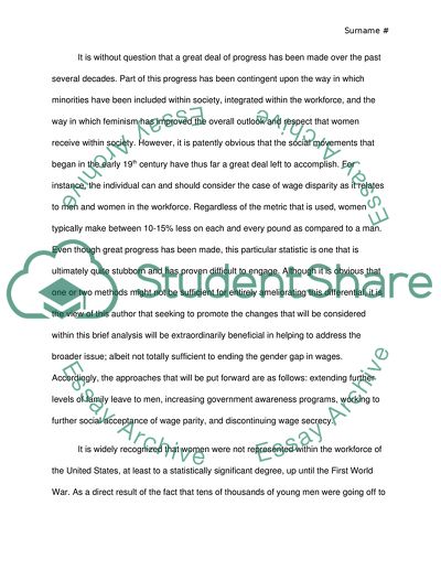 The Gender Gap in Womens Pay