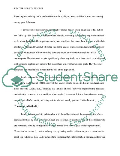 How to Ensure Leadership Statement in the Everyday Life